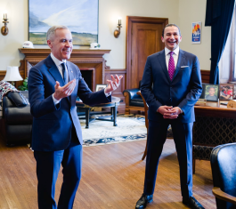 Prime Minister Mark Carney and Manitoba Premier Wab Kinew 