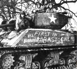 American tank in France in WWII