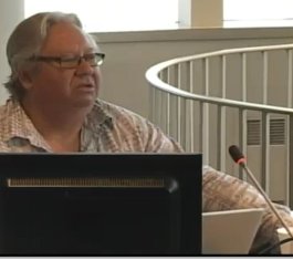 Paul Strome speaks at a Blue Dot meeting