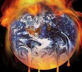 A picture of planet earth on fire; c/o canyoustandthetruth.eu