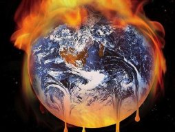 A picture of planet earth on fire; c/o canyoustandthetruth.eu