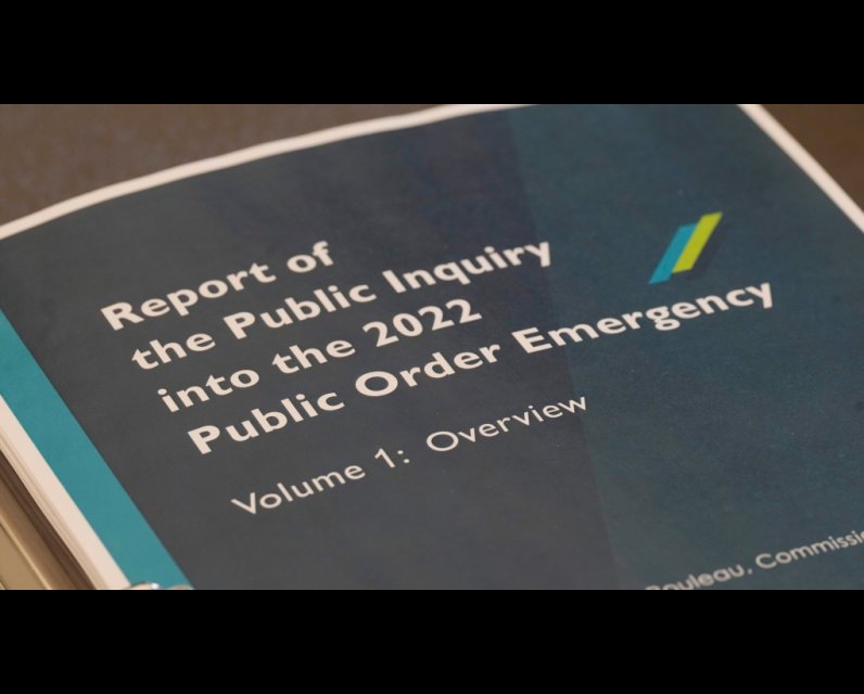 Picture of the 1st volume of the Emergencies Act Report