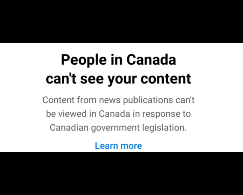 People in Canada can't see your content