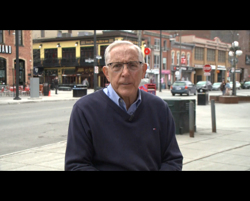 Bob Chiarelli during an interview with CTV News Ottawa after he kicked off his campaign for mayor by registering at the city's elections office Monday, May 2, 2022.